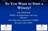 Not For Publication So You Want to Start a Winery?