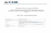 Request for Proposal (RFP) The Provision of Mechanical ...
