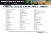 PRODUCT/SERVICE DIRECTORY LISTINGS