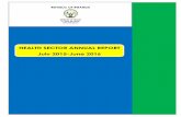 HEALTH SECTOR ANNUAL REPORT July 2015-June 2016