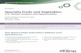 Specialty Fruits and Vegetables - Kline & Company