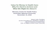 Value for Money in Health Care: Why It’s Hard to Achieve ...