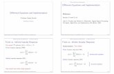 Difference Equations and Implementation