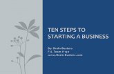 TEN STEPS TO STARTING A BUSINESS