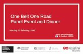 One Belt One Road Panel Event and Dinner