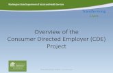 Overview of the Consumer Directed Employer (CDE) Project