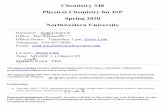 Chemistry 348 Physical Chemistry for ISP Spring 2020 ...