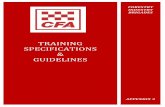 TRAINING SPECIFICATIONS GUIDELINES