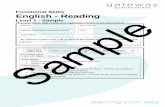 Functional Skills English - Reading Sample