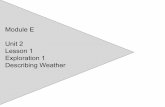Module E Unit 2 Lesson 1 Exploration 1 Describing Weather