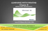 LEARNING WITH MINITAB Chapter 8 - Laura Mae Williams