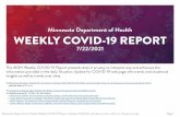 MDH Weekly COVID-19 Report 7/22/2021