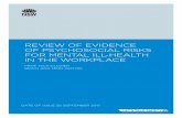 Review of Evidence of Psychosocial Risks for Mental Ill ...