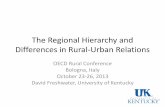 The Regional Hierarchy and Differences in Rural-Urban ...