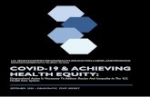 COVID-19 & ACHIEVING HEALTH EQUITY
