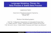Language Modeling, Pitman-Yor, Beta Process & Stable Beta ...