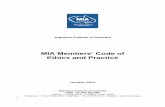 MIA Members’ Code of Ethics and Practice
