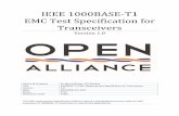 EMC Test Specification for 1000BASE-1 Transceivers