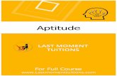 Aptitude Sample Notes - Last Moment Tuitions