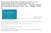 Monitoring the Performance of Educational Programmes in ...