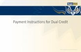 Payment Instructions for Dual Credit