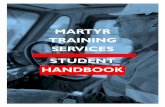 MARTYR TRAINING SERVICES STUDENT HANDBOOK