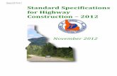 Standard Specifications for Highway Construction 2012