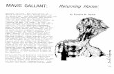 MAVIS GALLANT: Returning Home