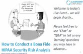 How to Conduct a Bona Fide HIPAA Security Risk Analysis