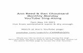 Ann Reed & Dan Chouinard Monthly Monday YouTube Sing-Along