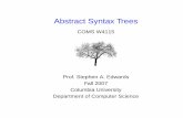 Abstract Syntax Trees - Columbia University