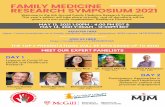 RESEARCH SYMPOSIUM 2021 FAMILY MEDICINE