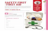 SAFETY FIRST –FIRST AID