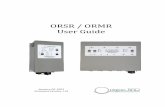 ORSR / ORMR User Guide