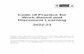 Code of Practice for Work-Based and Placement Learning 202 -2