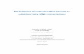 The influence of communication barriers on subsidiary ...