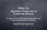 Signiﬁcant Properties of E-learning Objects
