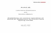 Guidelines on correct operation of AutoLab dispensers to ...