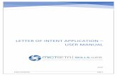 LETTER OF INTENT APPLICATION – USER MANUAL