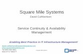 Service Continuity and Availability Management