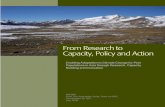 From Research to Capacity, Policy and Action