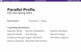 L19: Parallel Prefix - University of Washington
