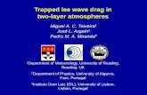 Trapped lee wave drag in two-layer atmospheres