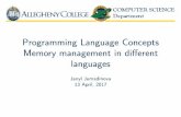 Programming Language Concepts Memory management in ...