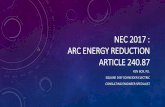 NEC 2017 : ARC ENERGY REDUCTION ARTICLE 240