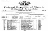 Federal RepublicofNigeria -OfficialGazette