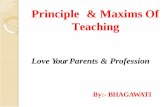 Principle & Maxims Of Teaching