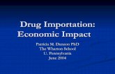 Drug Importation: Economic Impact