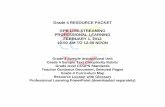 Grade 4 RESOURCE PACKET GPB LIVE-STREAMING …