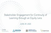 Stakeholder Engagement for Continuity of Learning through ...